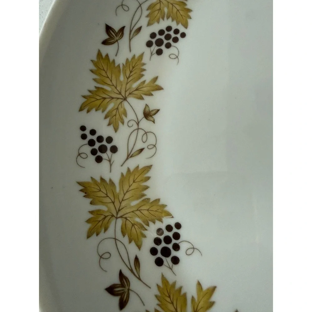 Syracuse China Carefree Vintage Grape Leaf Oval Serving Platter Made in USA‎